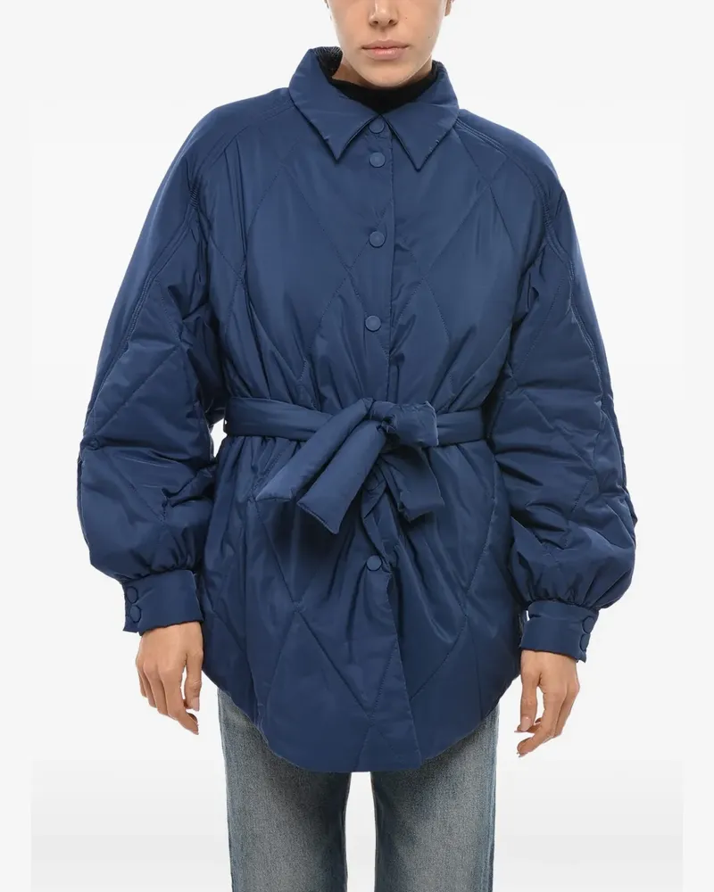 Bacon belted puffer jacket - Blau Blau