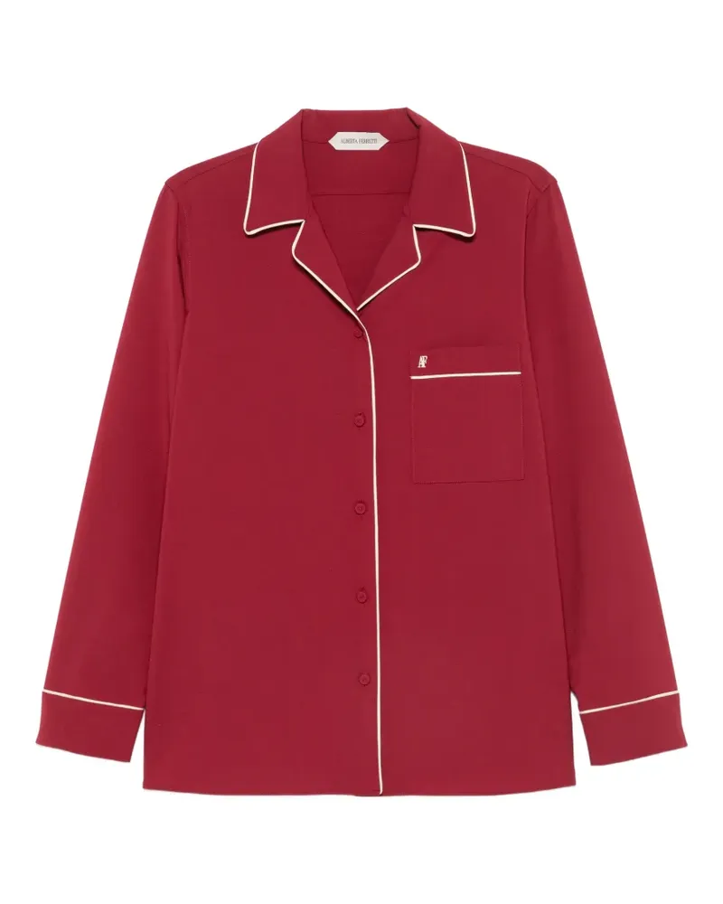Alberta Ferretti T-Shirt mit Brusttasche - Rot Rot