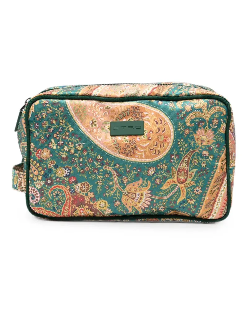 Etro Paisley-print wash bag - Grün Grün