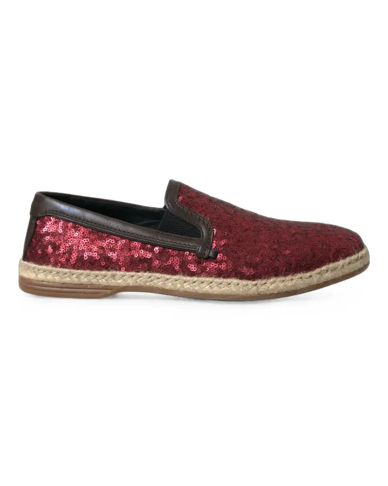 Dolce & Gabbana Loafer mit Pailletten - Rot Rot