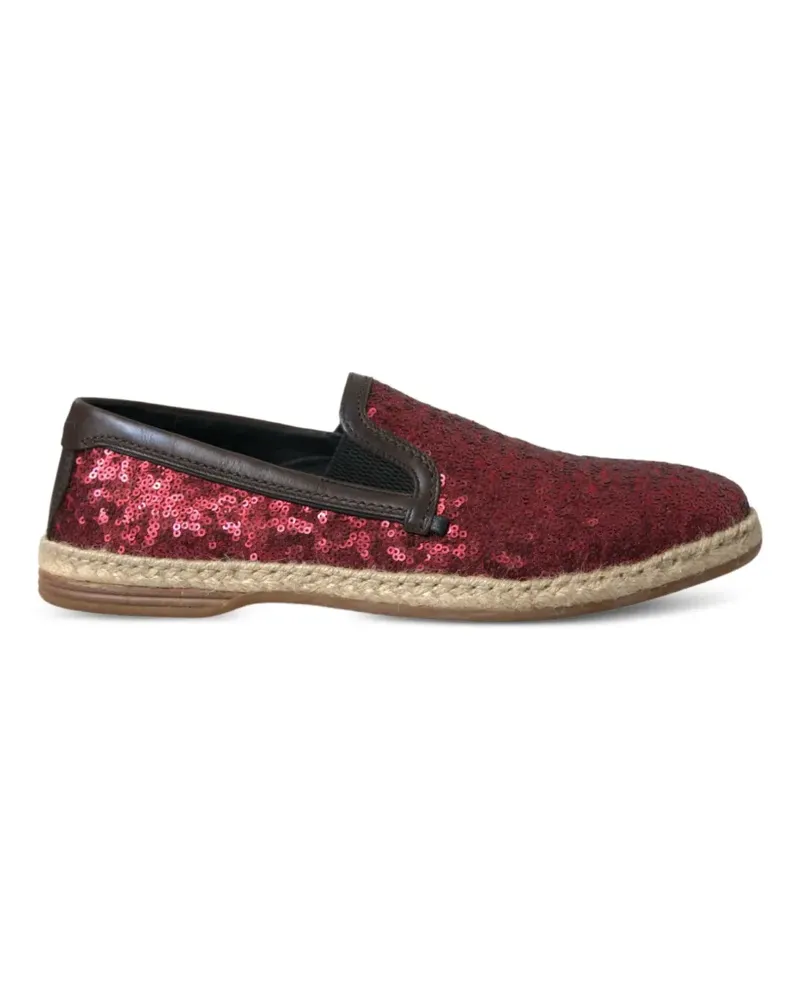Dolce & Gabbana Loafer mit Pailletten - Rot Rot