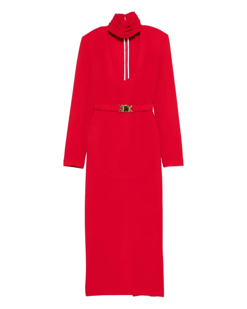 Rowen Rose Maxikleid mit Gürtel - Rot Rot