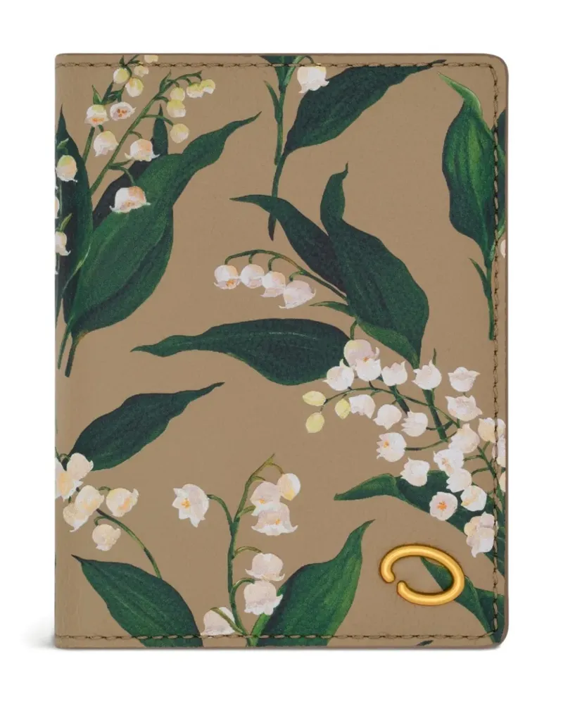Oscar de la Renta Pass-Etui mit Lily of the Valley-Print - Nude Nude