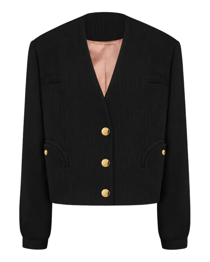 Blazé Milano Texturierte Infinity Jacke mit Knöpfen - Schwarz Schwarz