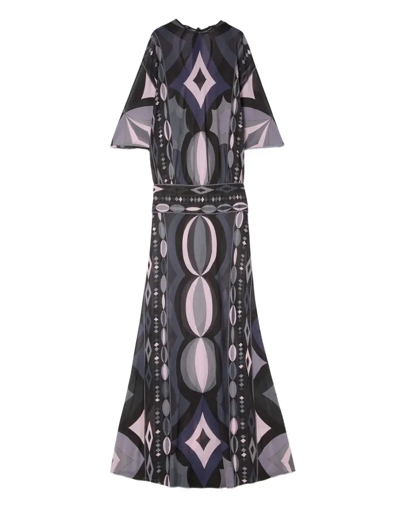 Emilio Pucci Langes Kleid mit Print - Grau Grau