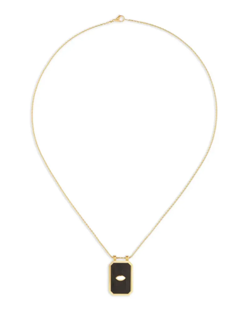 Marie Lichtenberg Eye Ebony diamond scapular necklace - Gold Gold