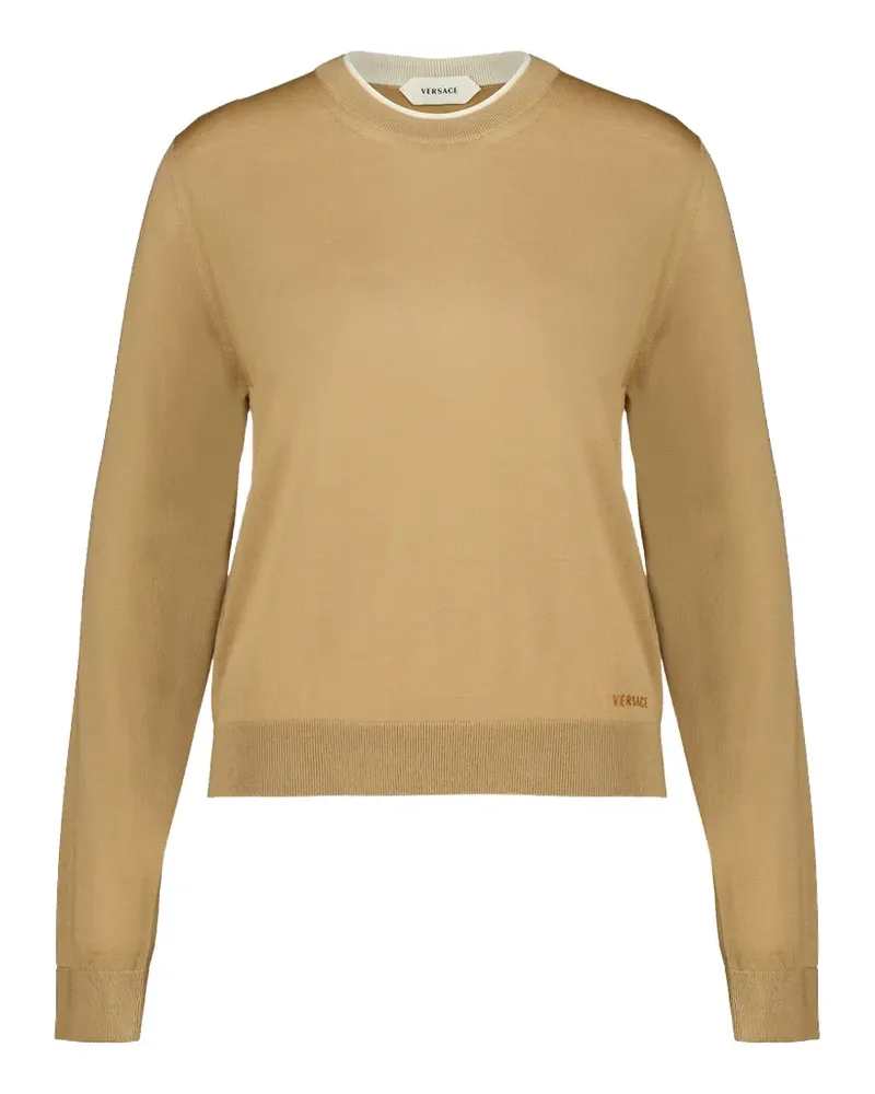 Versace Bestickter Pullover - Nude Nude