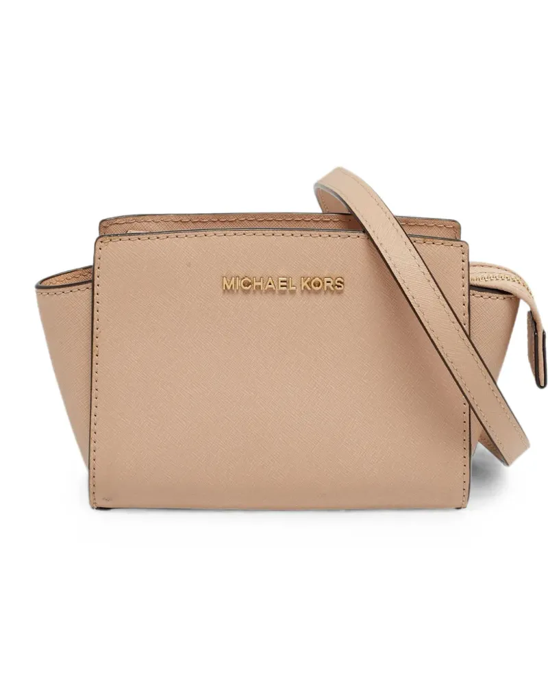 Michael Kors Selma leather cross body bag - Nude Nude