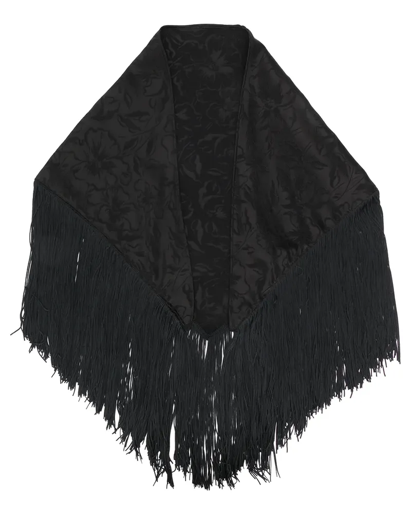 MSGM Jacquard-Schal mit Blumenmuster - Schwarz Schwarz