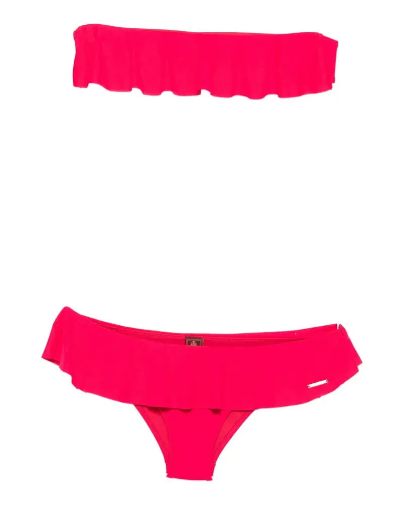 Dondup Gerüschter Candis Bandeau-Bikini - Rosa Rosa