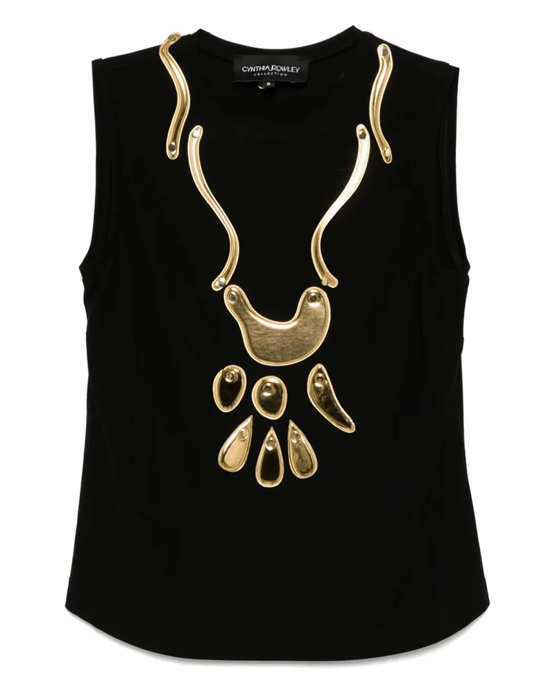 Cynthia Rowley Calypso Tanktop - Schwarz Schwarz