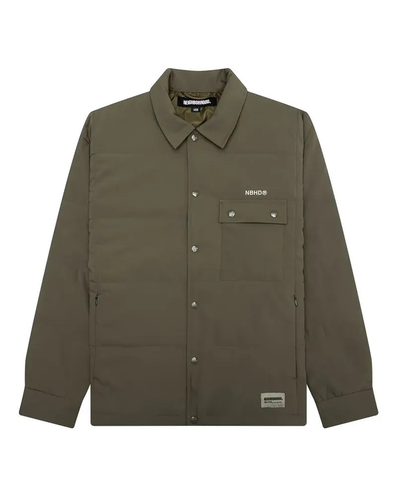 Neighborhood Hemdjacke mit Logo-Stickerei - Grün Grün