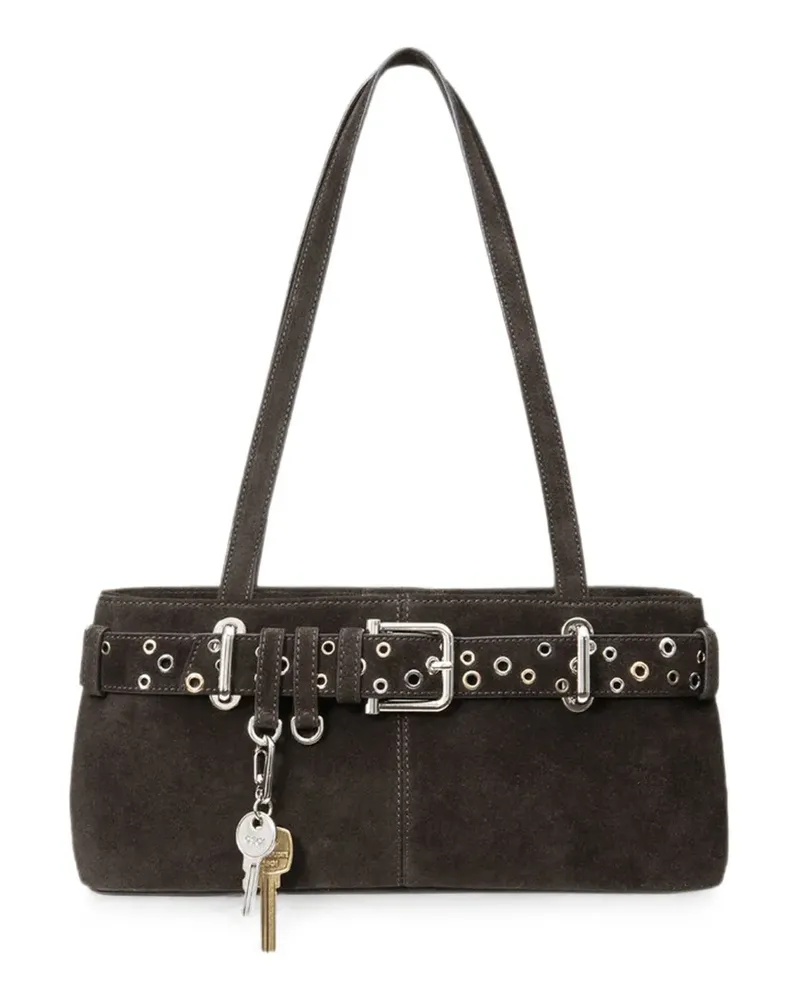 OSOI Mini Brocle Schultertasche mit Schnalle - Braun Braun