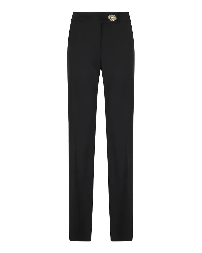 Raquel Diniz Gerade Hose mit Knopfdetail - Schwarz Schwarz