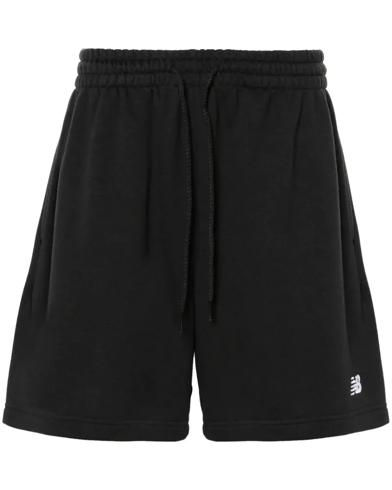 New Balance Joggingshorts mit Logo-Stickerei - Schwarz Schwarz
