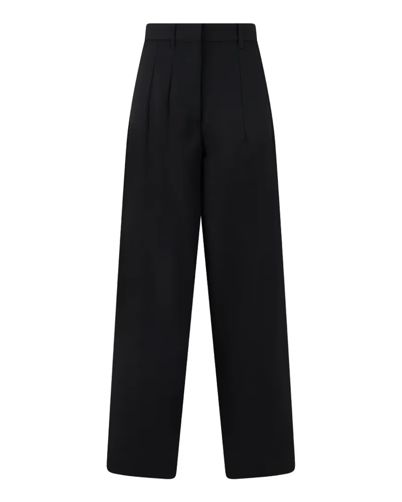 nine:inthe:morning Wide-Leg-Hose mit Bundfalten - Schwarz Schwarz