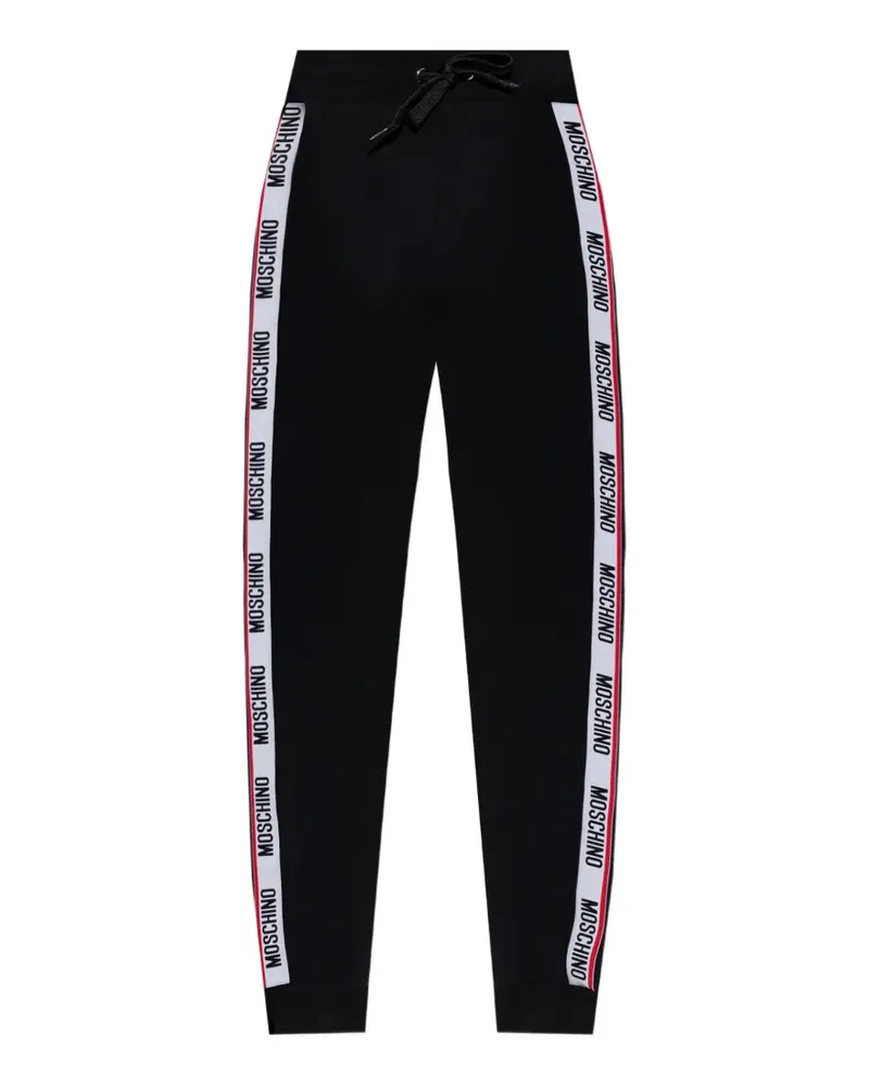Moschino logo stripe trousers - Schwarz Schwarz