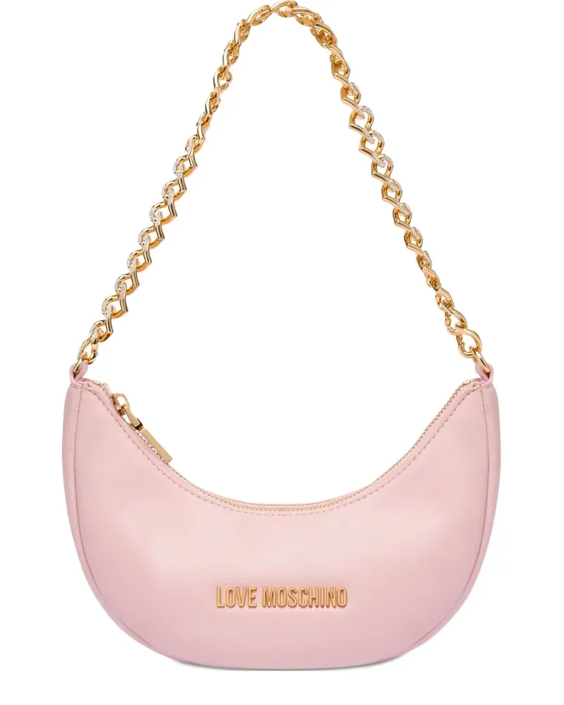 Moschino Schultertasche mit Logo - Rosa Rosa