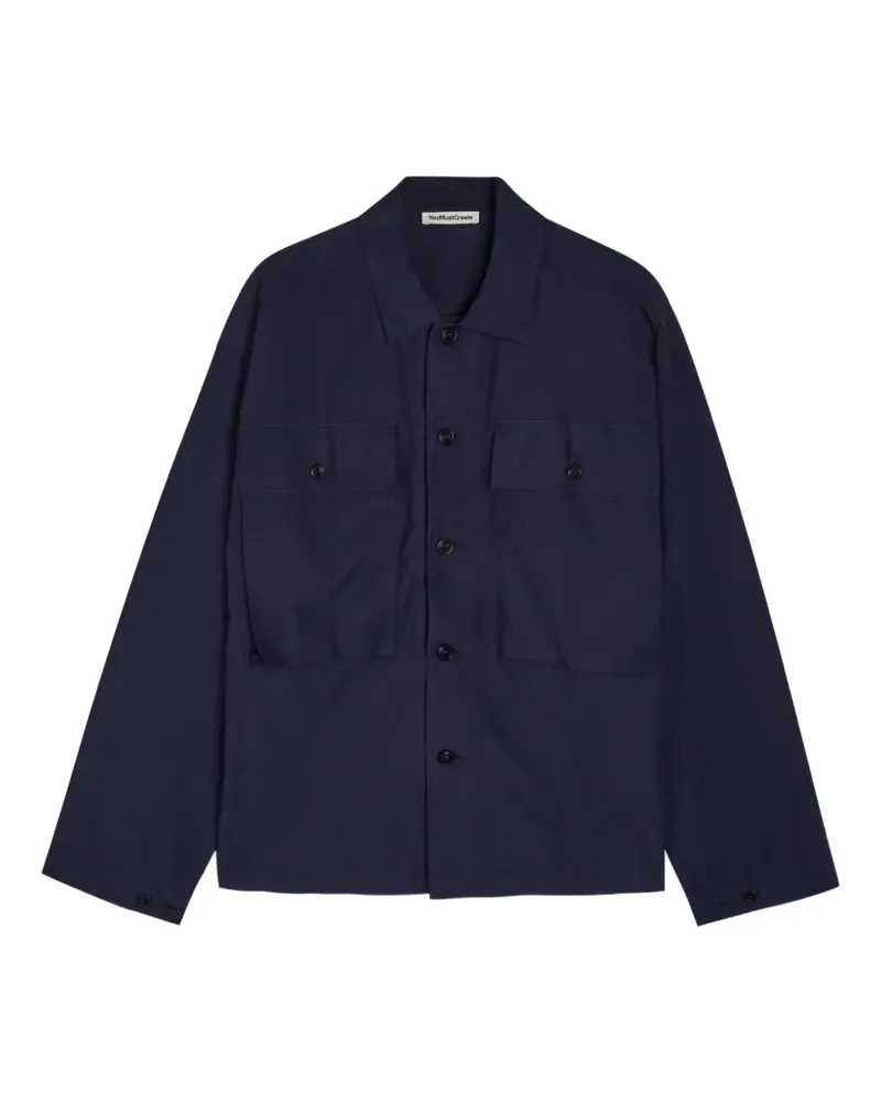 YMC flap-pocket shirt jacket - Blau Blau