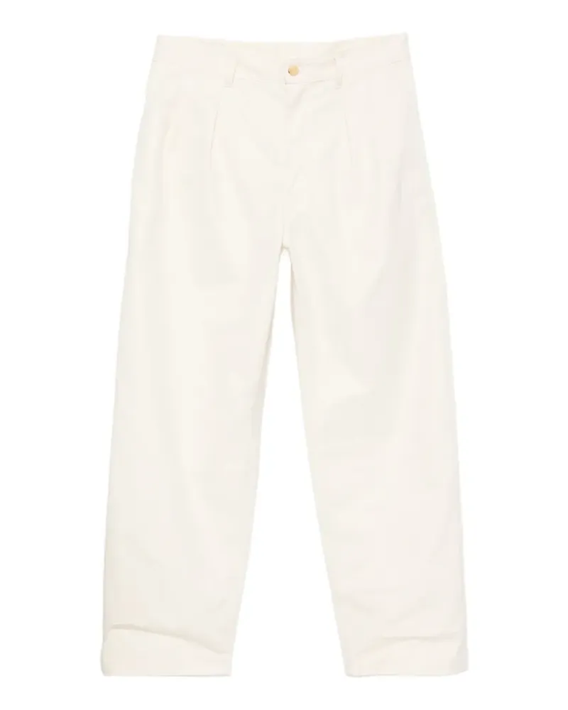 Fortela Straight-Leg-Hose mit Falten - Nude Nude