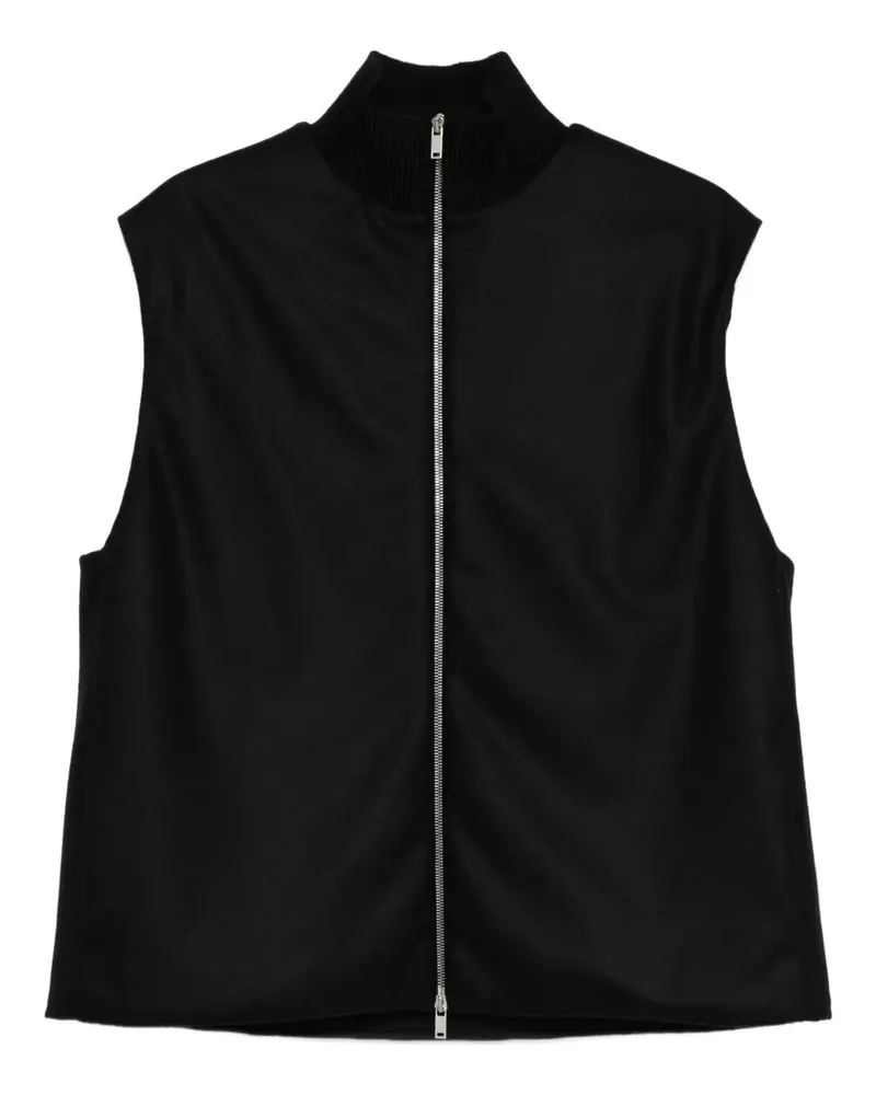 Jil Sander high-neck zip-front vest - Schwarz Schwarz