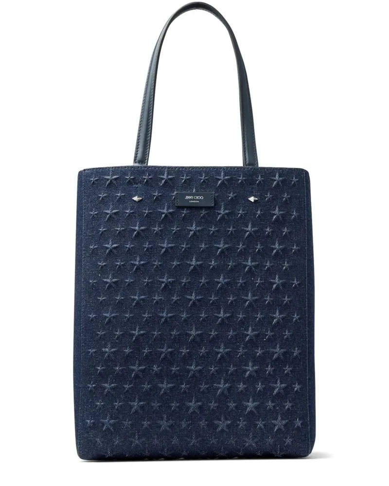 Jimmy Choo Lenny M-M Shopper aus Denim - Blau Blau