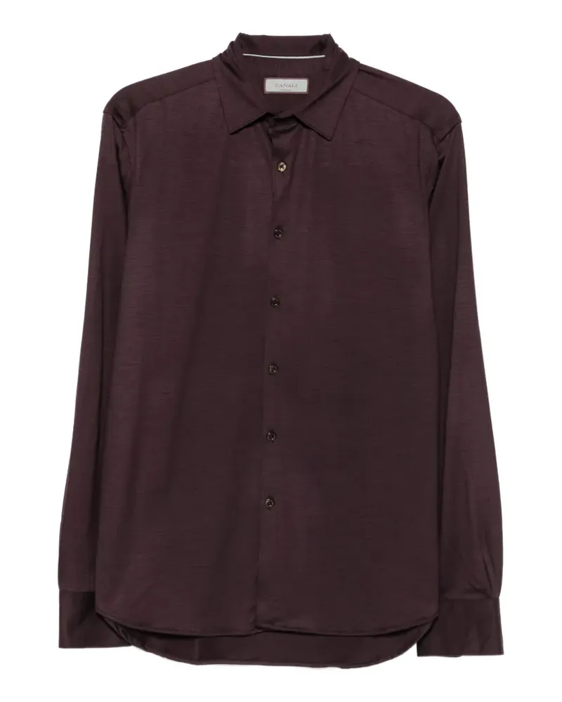 Canali button-fastening long-sleeve shirt - Violett Violett