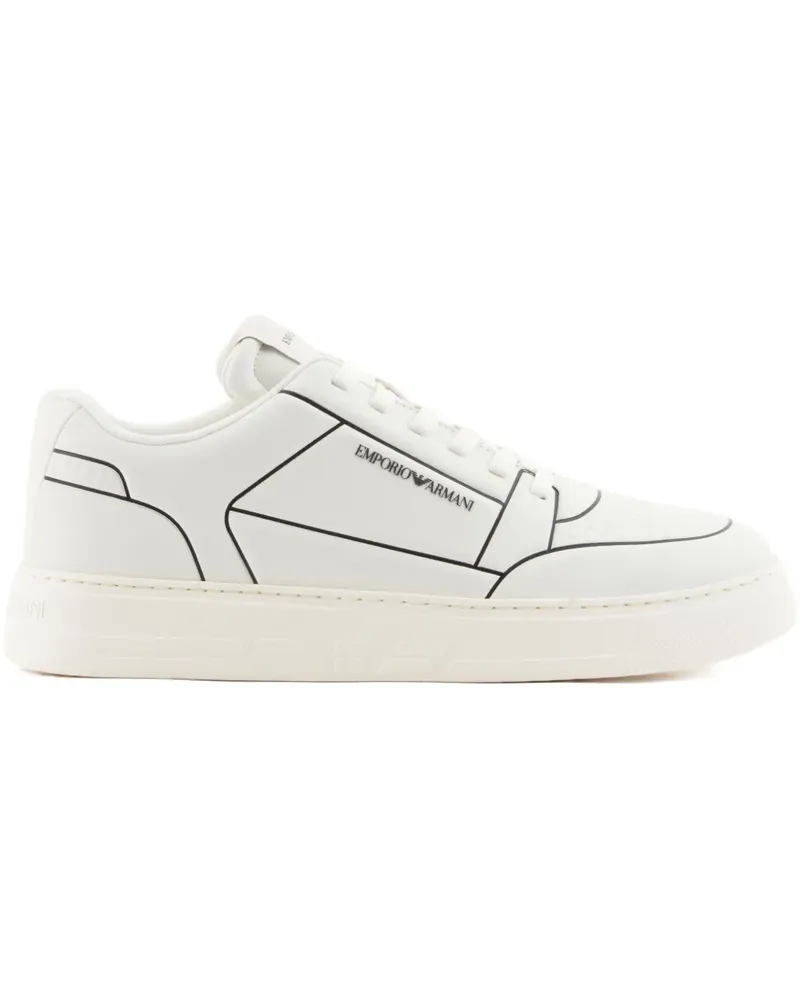 Emporio Armani Sneakers mit Logo - Weiß Weiß