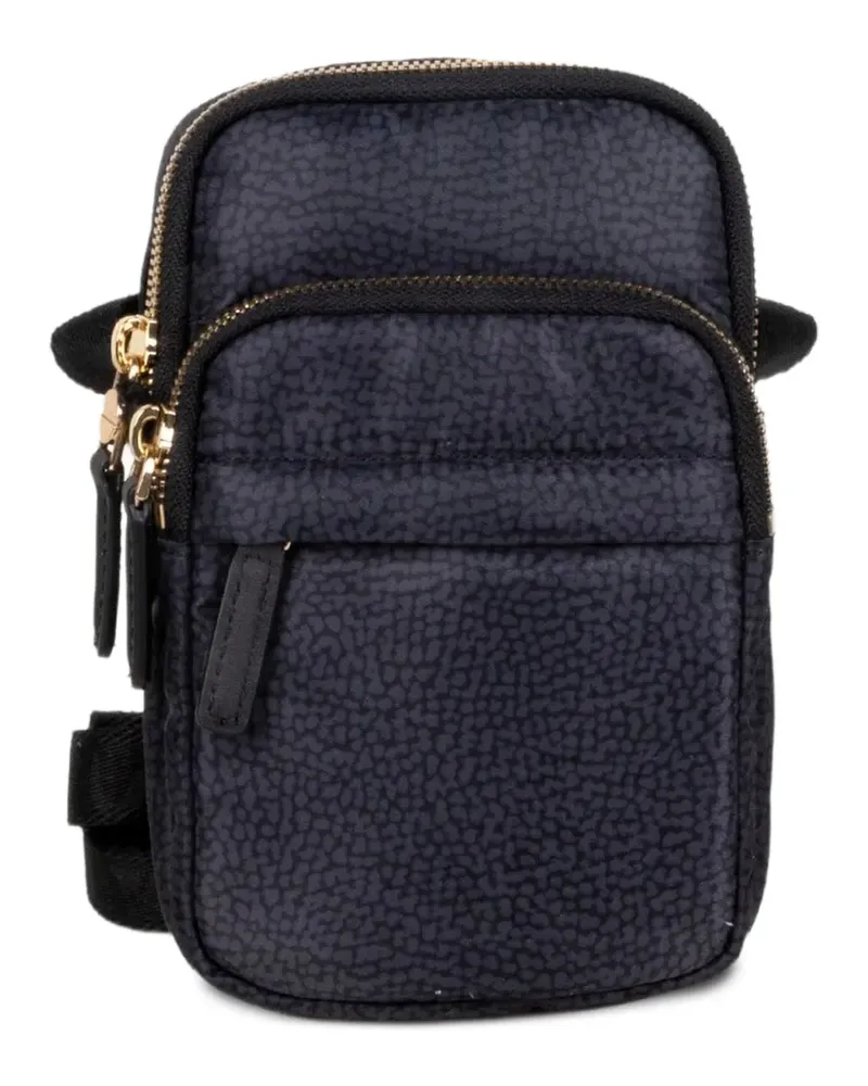 Borbonese Gürteltasche mit Opeth-Print - Blau Blau