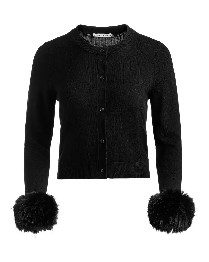 Alice + Olivia Dollie Cardigan - Schwarz Schwarz