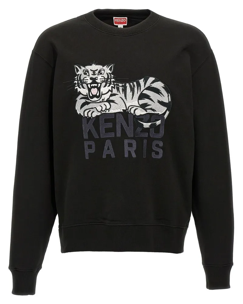 Kenzo Sweatshirt mit Logo-Print - Schwarz Schwarz