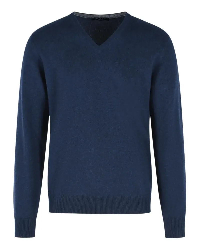 Gran Sasso V-neck cashmere sweater - Blau Blau