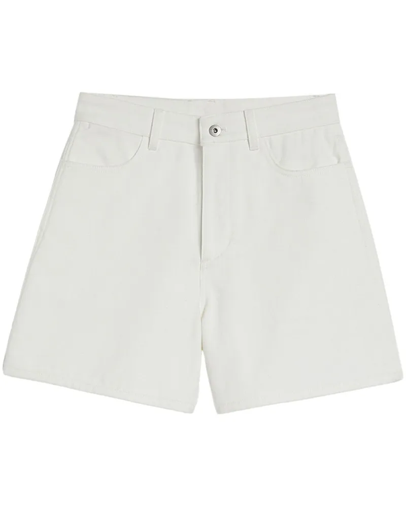 Jil Sander Jeans-Shorts mit hohem Bund - Weiß Weiß