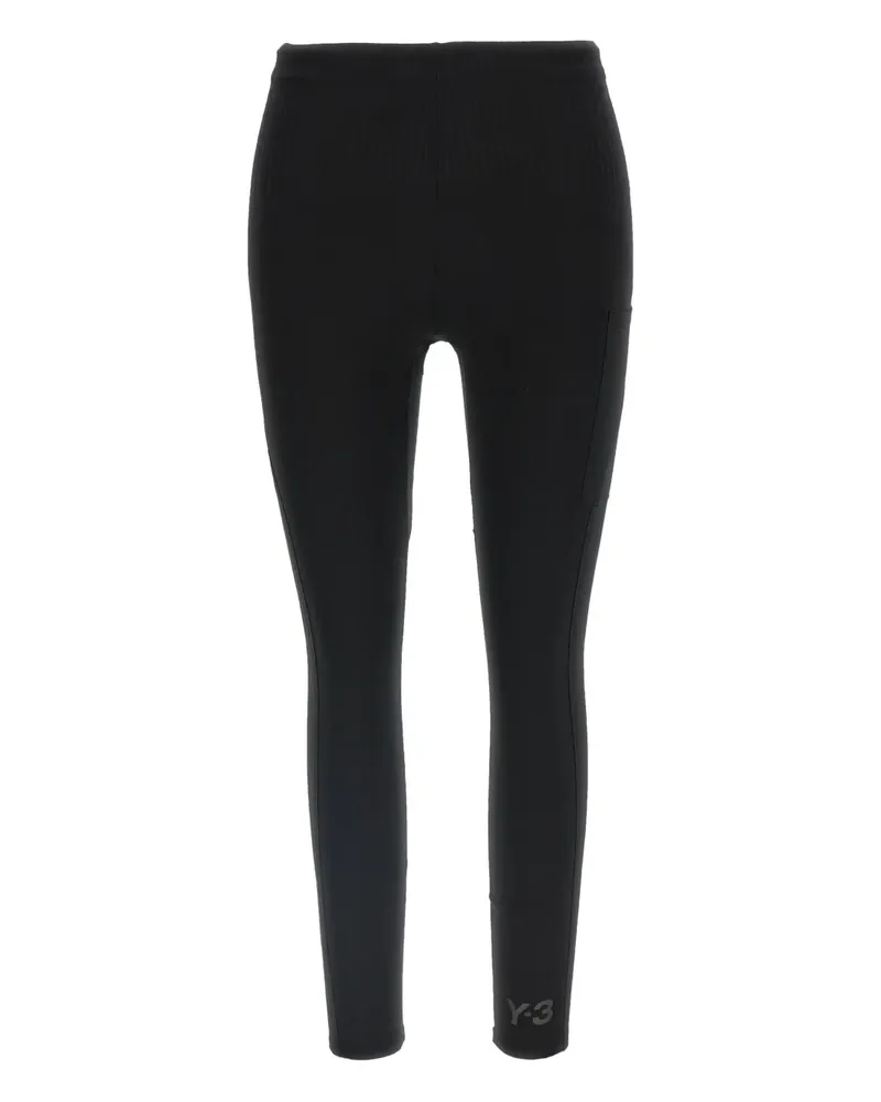 Y-3 Leggings mit Logo - Schwarz Schwarz