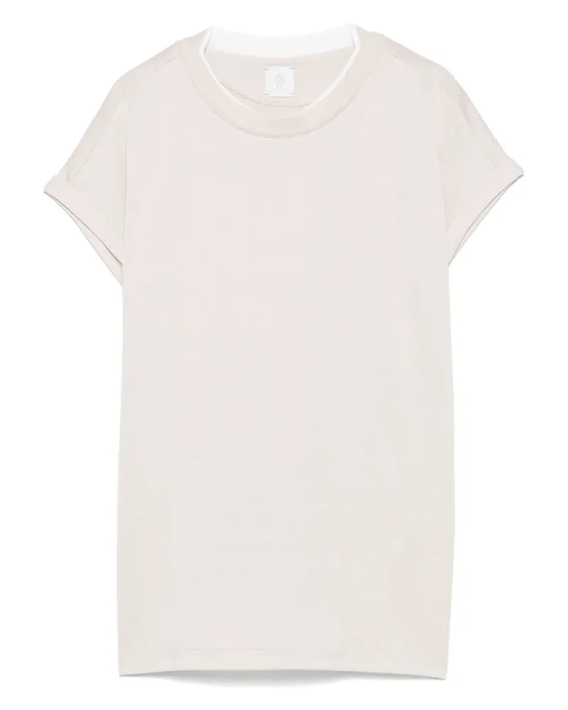 Eleventy T-Shirt mit kurzen Ärmeln - Nude Nude