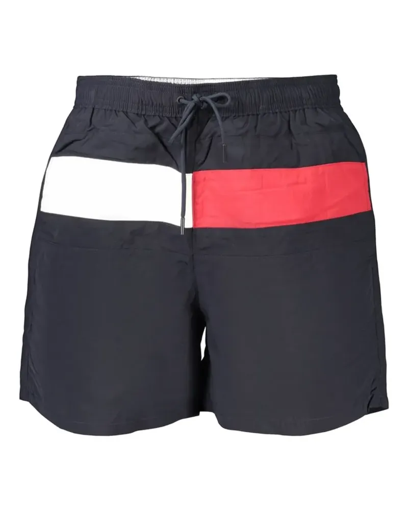 Tommy Hilfiger logo-patch drawstring swim shorts - Blau Blau