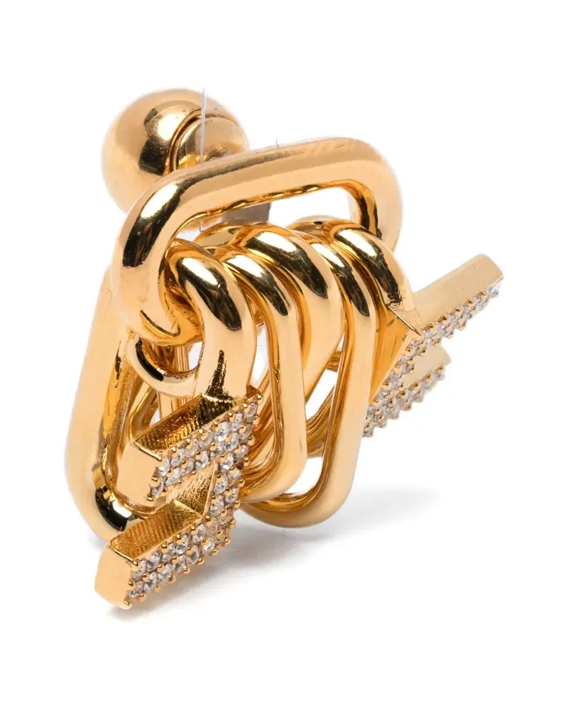 Elisabetta Franchi logo-motif earings - Gold Gold