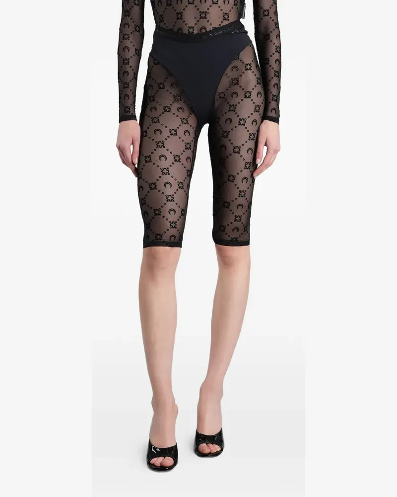 Marine Serre Moon Diamant cycling shorts - Schwarz Schwarz