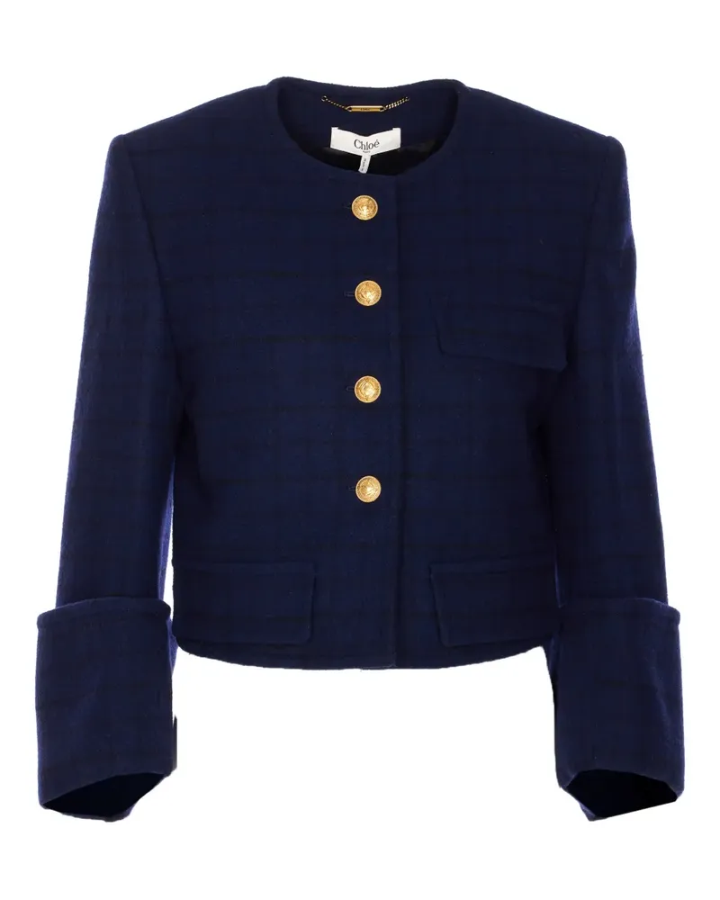 Chloé Jacke mit Karomuster - Blau Blau