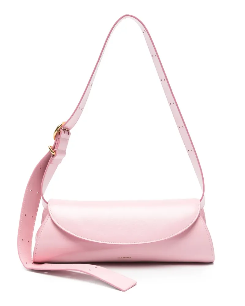Jil Sander Cannolo leather shoulder bag - Rosa Rosa