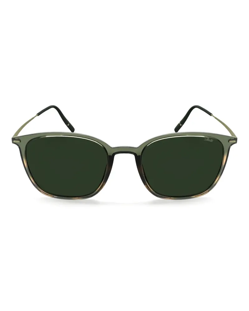 Silhouette Sequoia marbled-effect square-frame sunglasses - Grün Grün