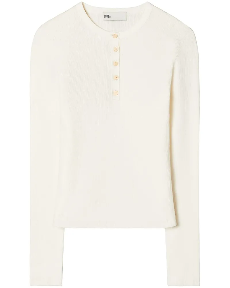 Tory Burch Pullover mit Knöpfen - Weiß Weiß