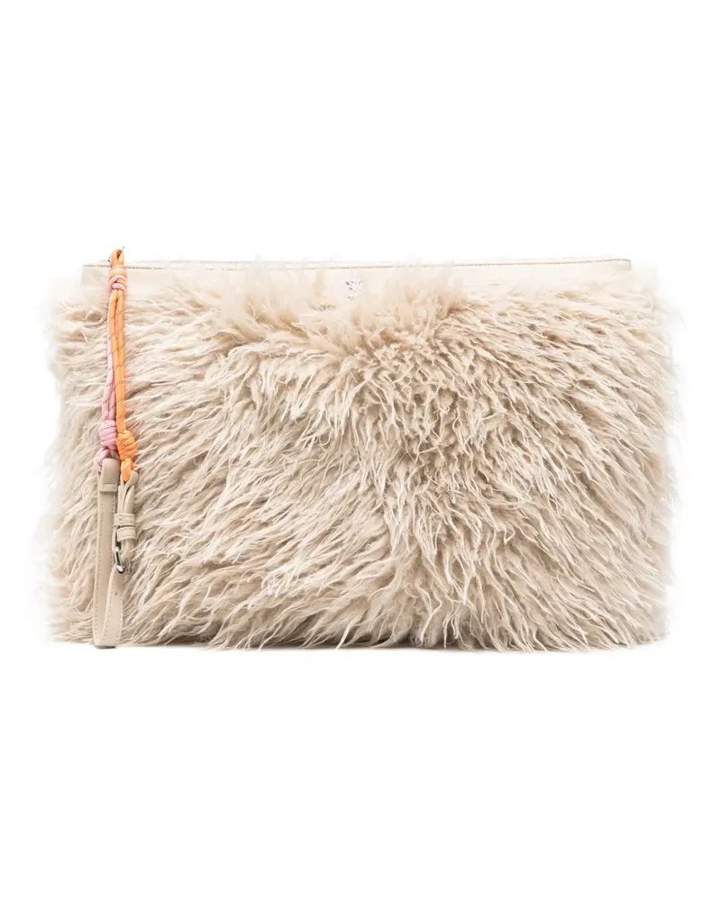 Twin-Set Clutch mit Handgelenksriemen - Nude Nude