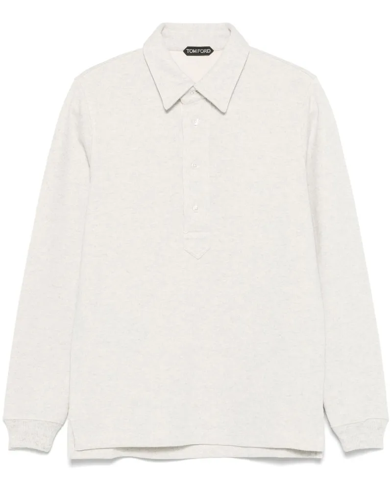 Tom Ford Gestricktes Poloshirt - Grau Grau
