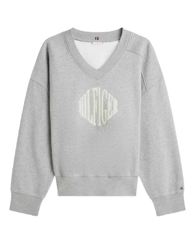 Tommy Hilfiger Sweatshirt mit V-Ausschnitt - Grau Grau