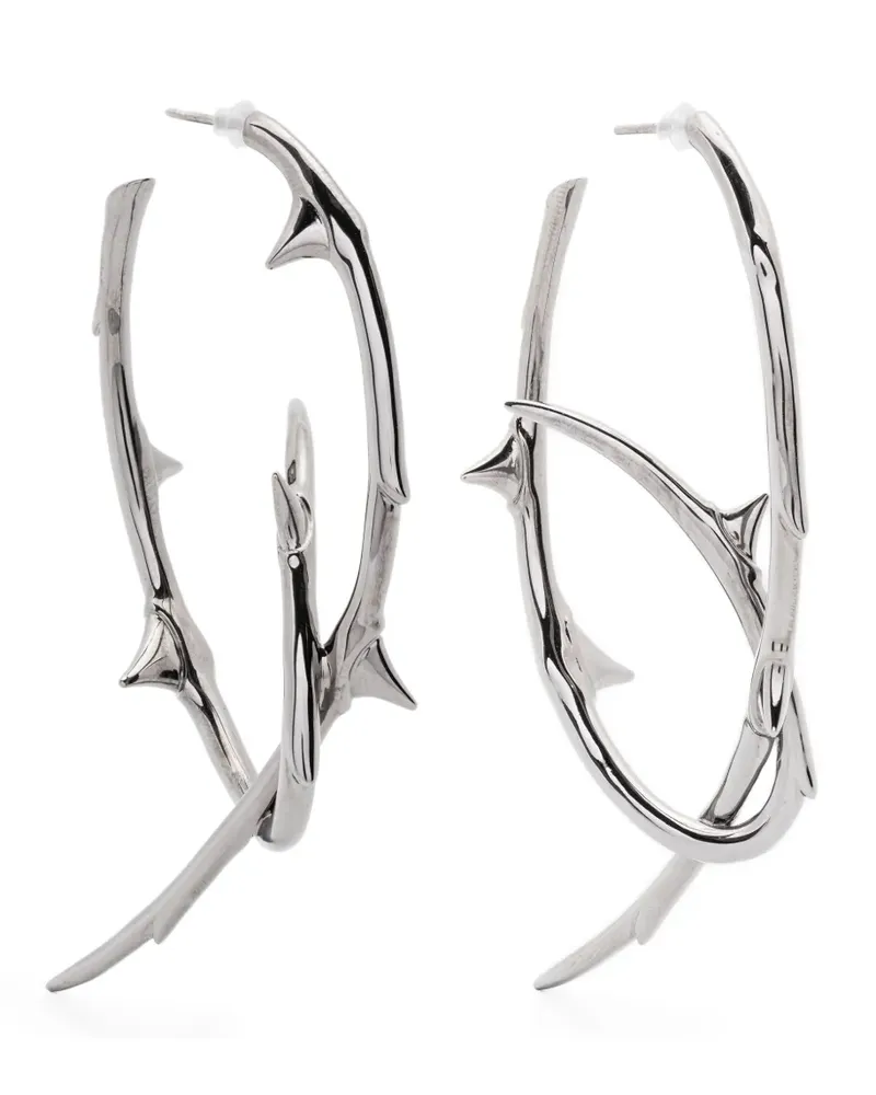 Shaun Leane Rose Thorn Statement hoop earrings - Silber Silber