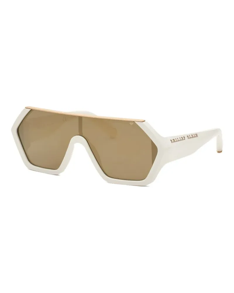 Philipp Plein geometric-frame sunglasses - Weiß Weiß