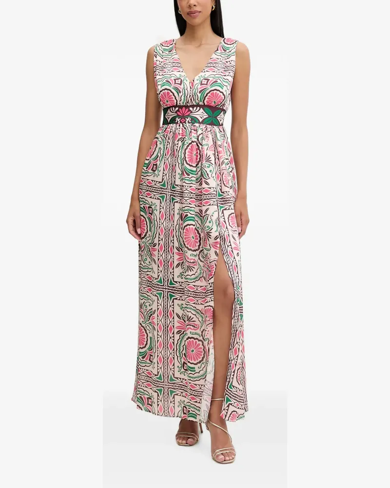 Morgan Kleid mit V-Ausschnitt - Nude Nude