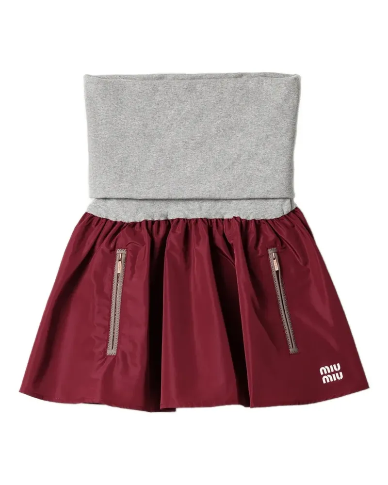 Miu Miu elastic-waist mini skirt - Rot Rot