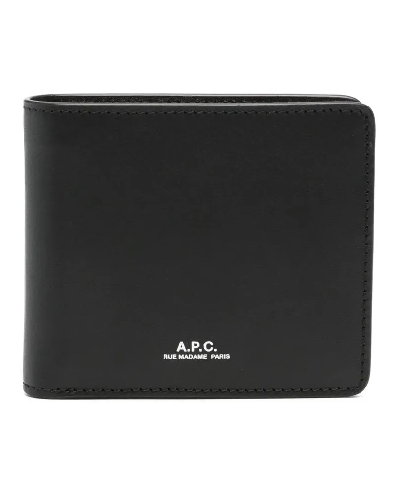 A.P.C. Klassisches Portemonnaie - Schwarz Schwarz